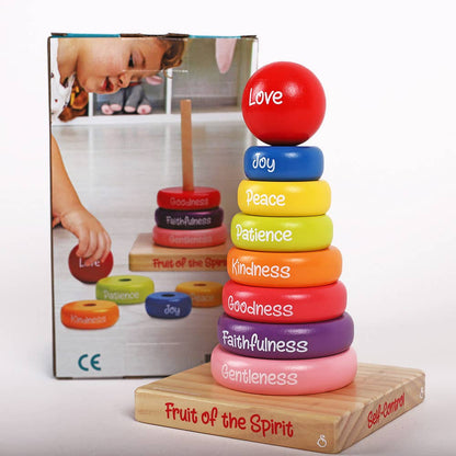 Puzzle Wood Stackable Rings Fruit Of The Spirit