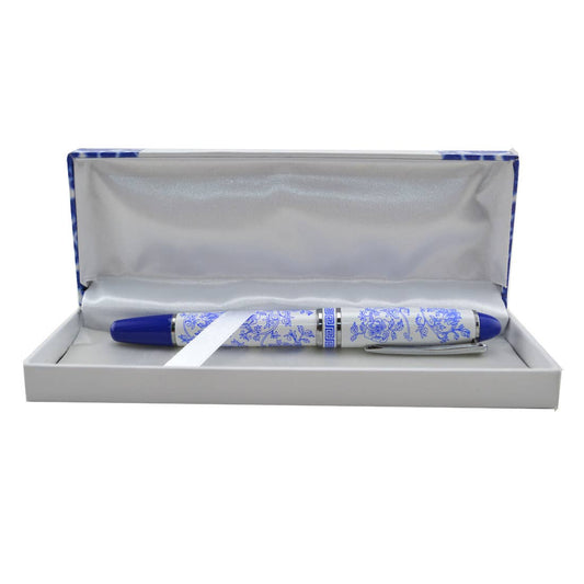 Ceramic Pen - Blue & White Floral