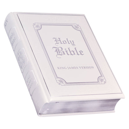 KJV Family Bible Faux Leather Padded HC, White