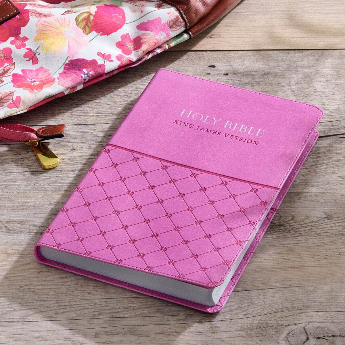KJV Bible Gift Edition Faux Leather, Pink