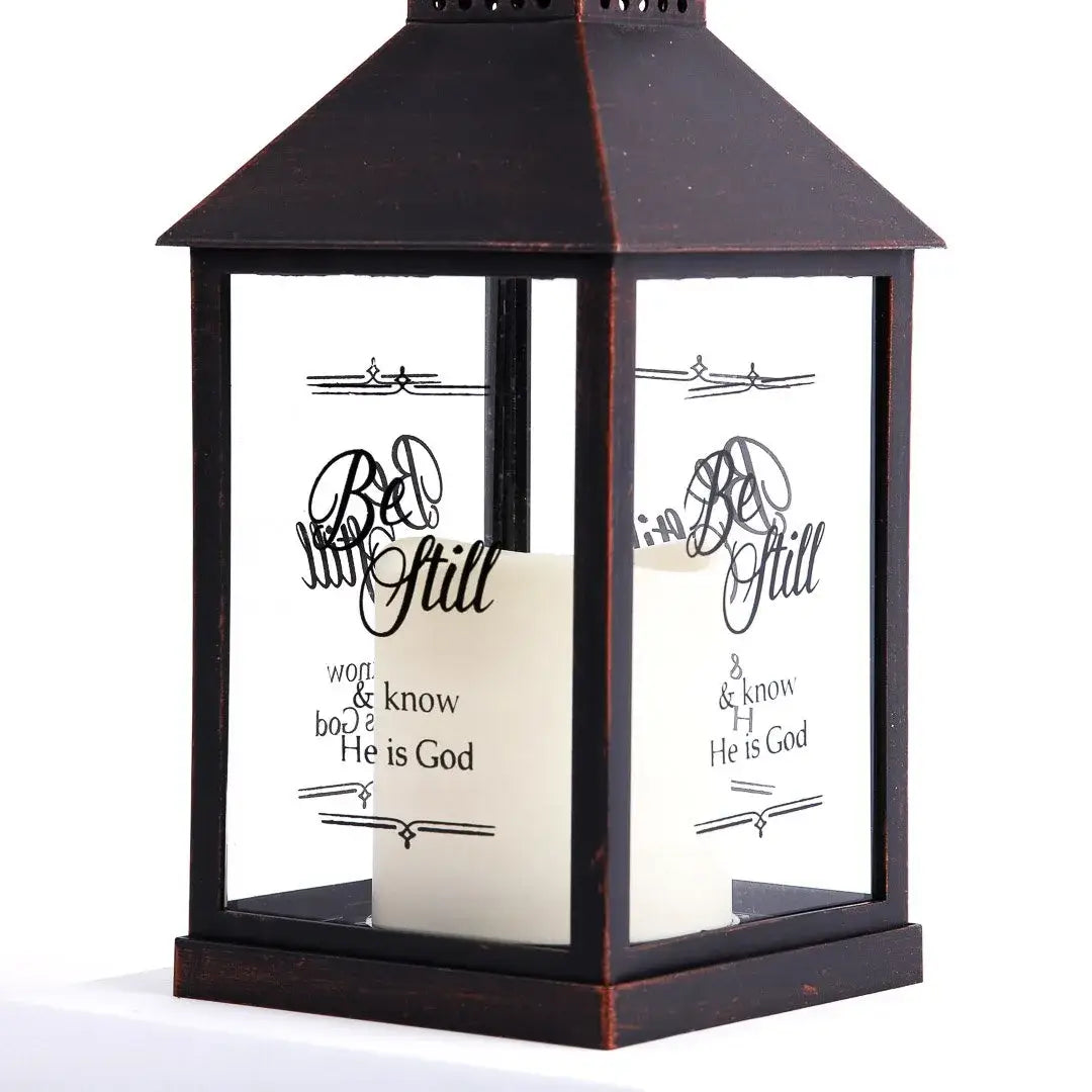 Lantern Led Candle - Brown - Be Still