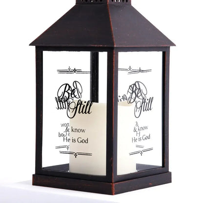 Lantern Led Candle - Brown - Be Still