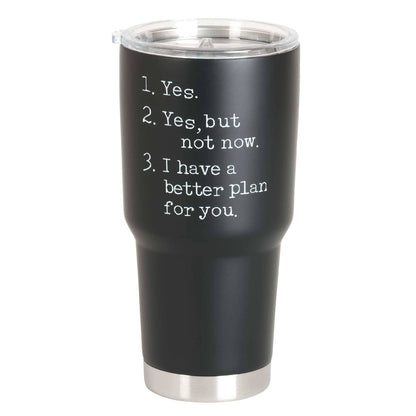 Tumbler God Answers Prayer Black 30 oz