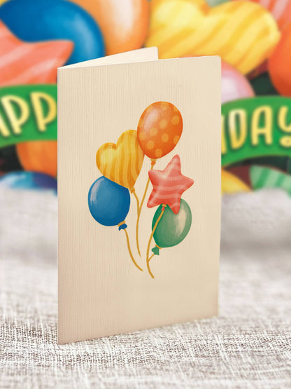 Mini Birthday Balloons Pop-up Card