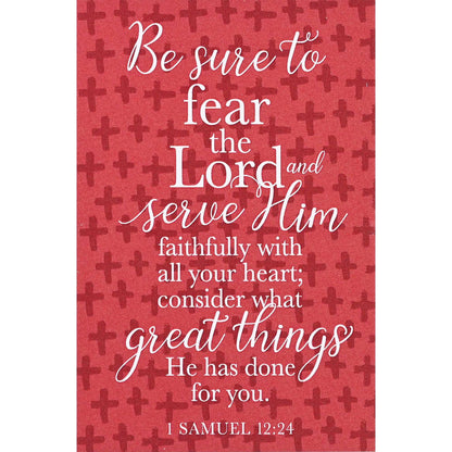Cross And Card Serve Him Faithfully