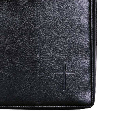 BIB COV CROSS EMB. BLACK LG VINYL
