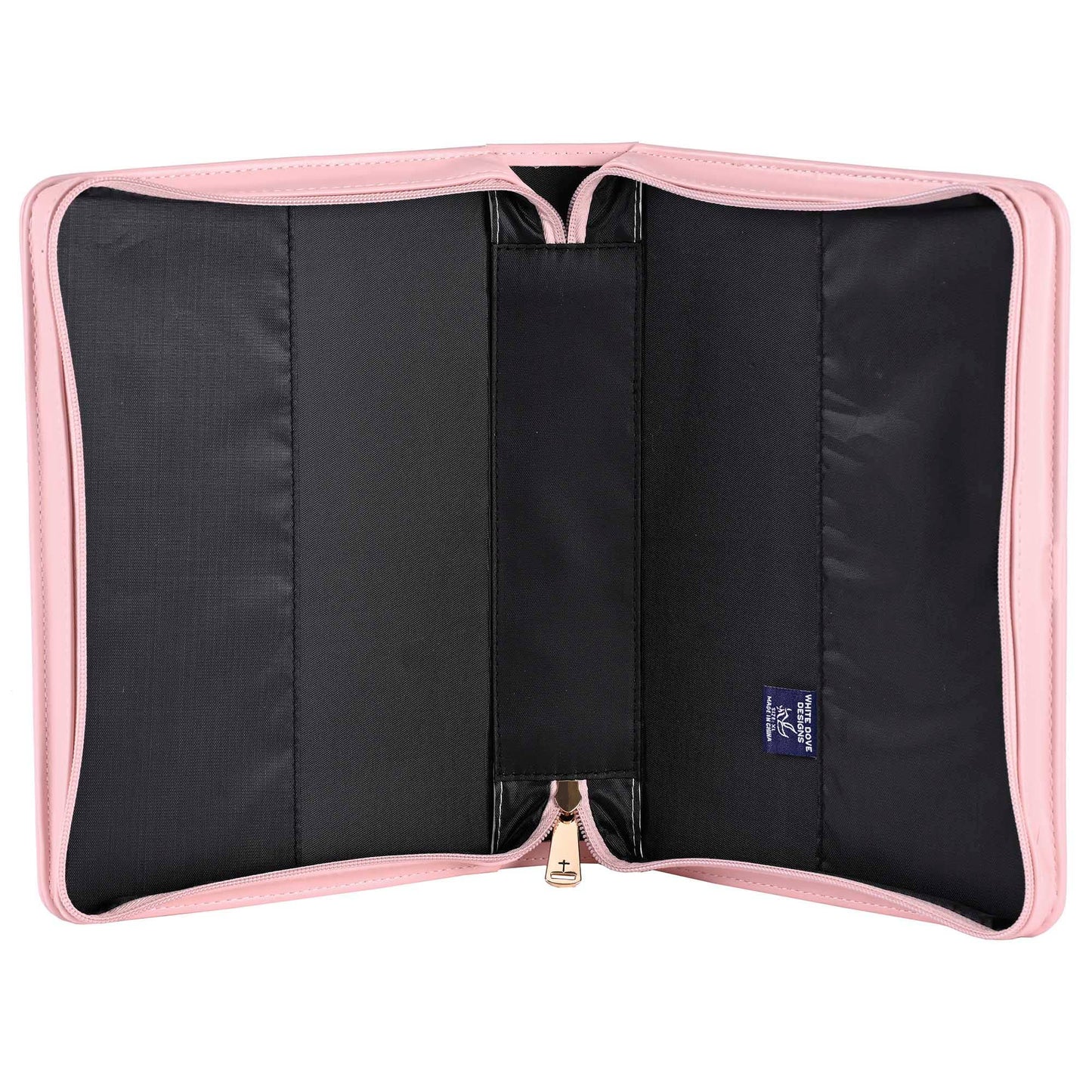 White Dove Bible Case Embossed Cross Pink XLarge