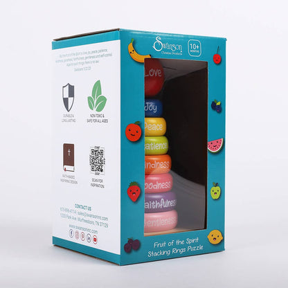 Puzzle Wood Stackable Rings Fruit Of The Spirit