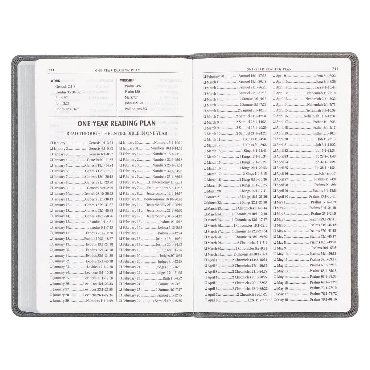 KJV Bible Gift Edition Faux Leather, Gray