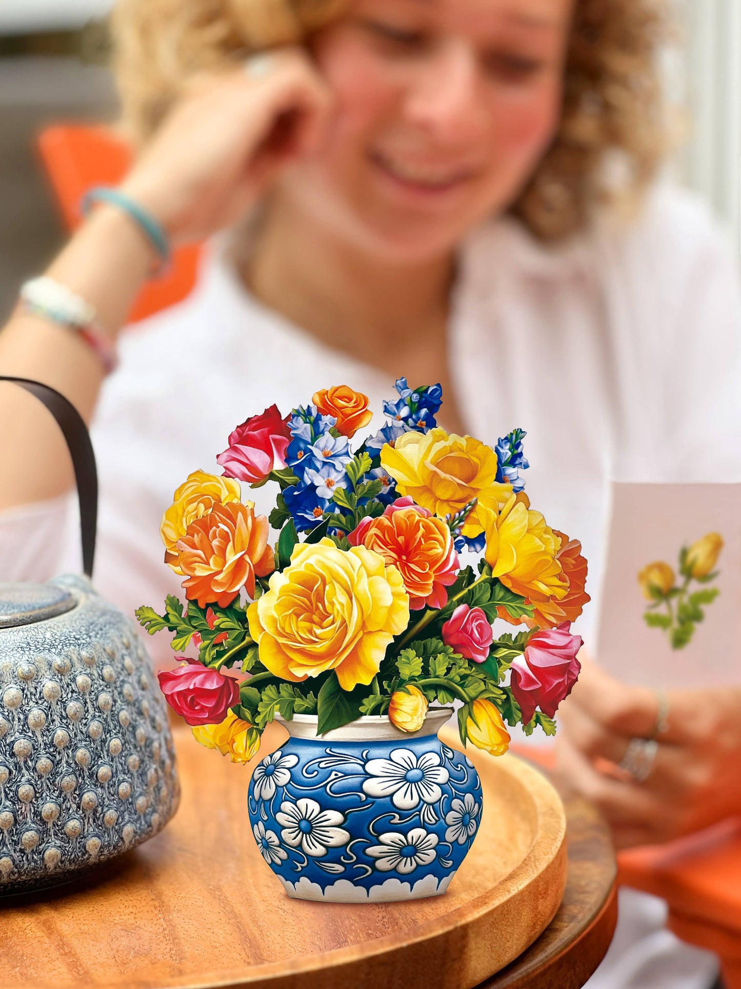 Mini Sorbet Roses Pop-up Card