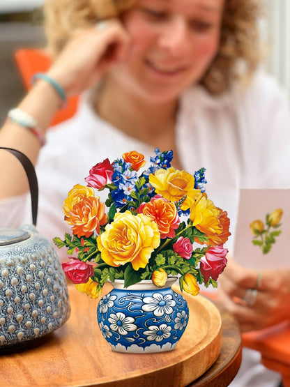 Mini Sorbet Roses Pop-up Card