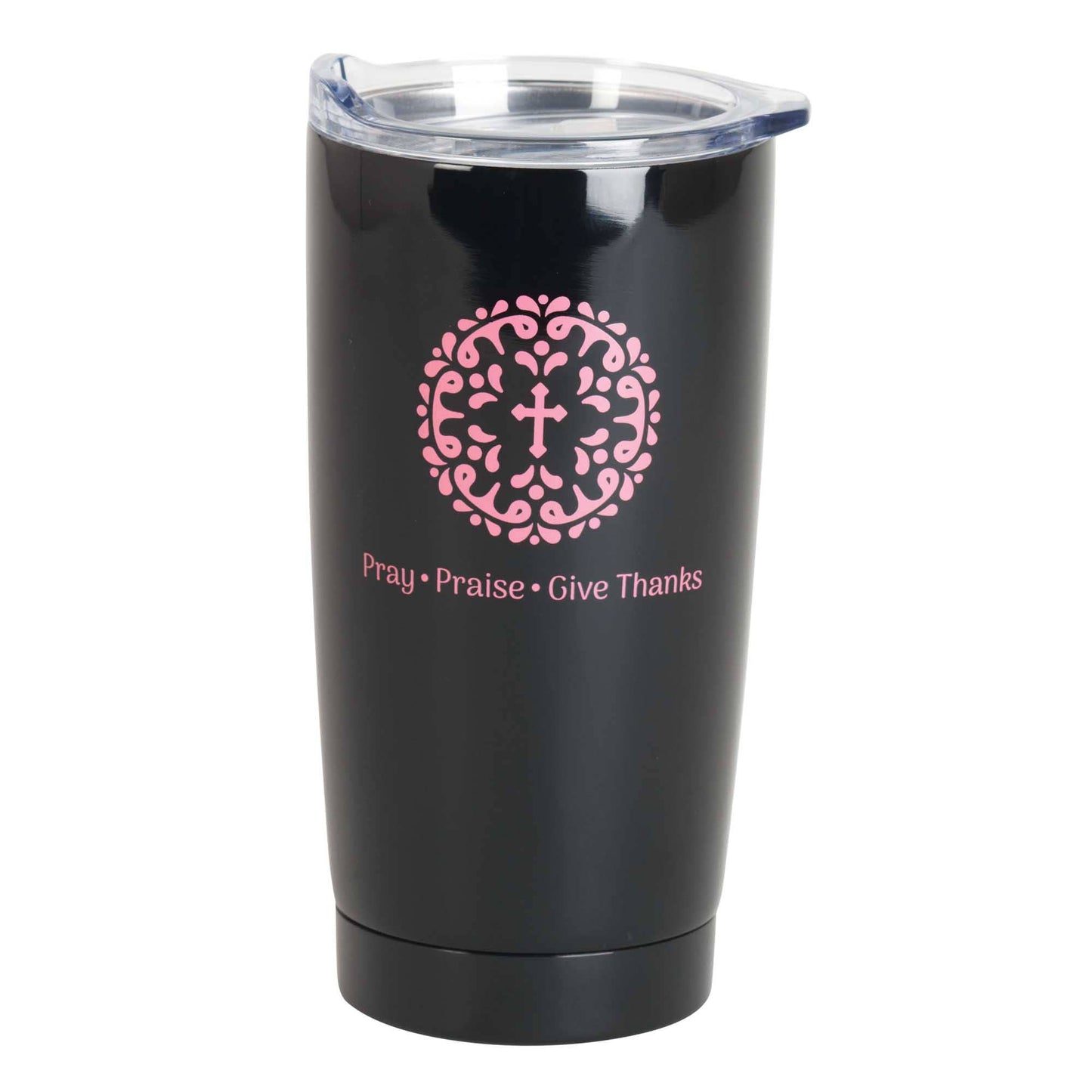 Tumbler Pray Praise Give Black 20 oz
