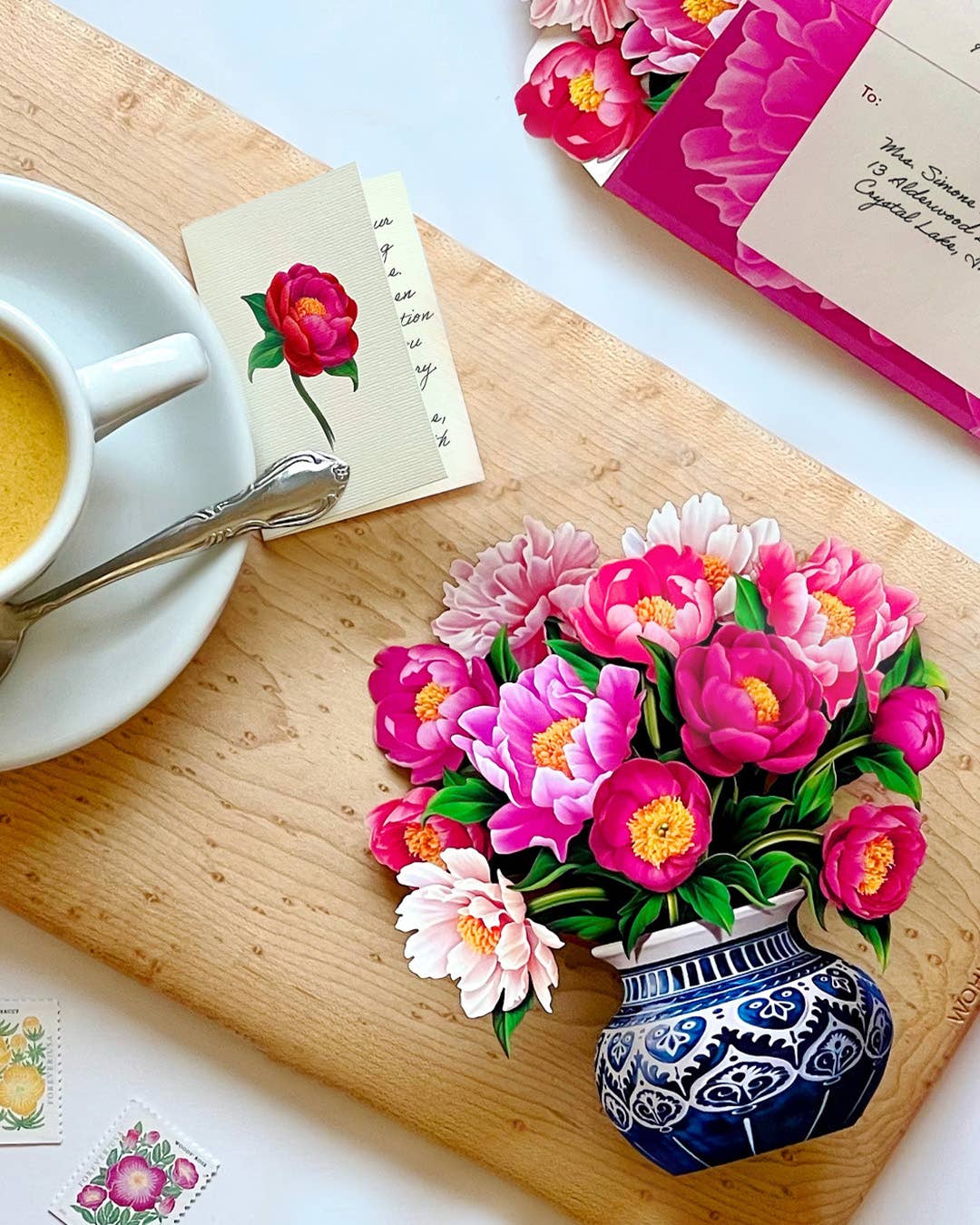 Mini Peony Paradise Pop-up Card