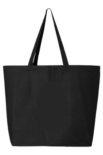 Floral Faux Embroidery Amen Canvas Jumbo Tote