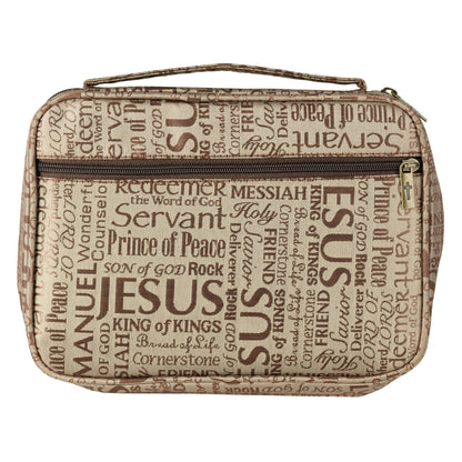 White Dove -NAMES OF JESUS BROWN BIBLE COVER X-X-LARGE