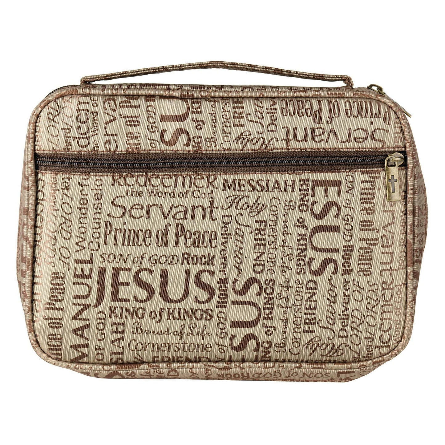 White Dove -NAMES OF JESUS BROWN BIBLE COVER X-LARGE