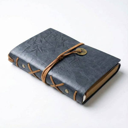 Asian Bamboo Leatherette Journal - Grey