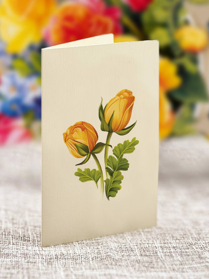 Mini Sorbet Roses Pop-up Card