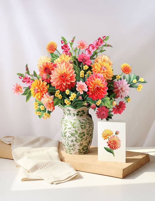 Dahlia Sunrise Pop-up Card