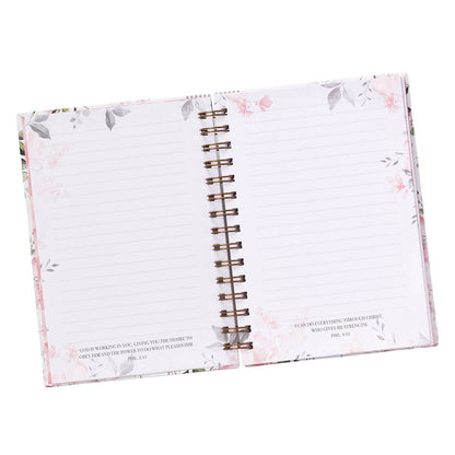 Journal Wirebound White Floral Trust in the Lord Prov. 3:5