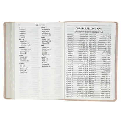 KJV Bible Giant Print Full-size Faux Leather, Dusty Pink