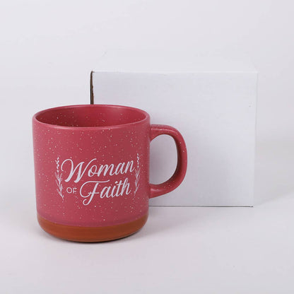 Mug Woman Of Faith Deep Rose 13Oz