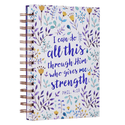 I Can Do All This Large Wirebound Hardcover Journal - Philip