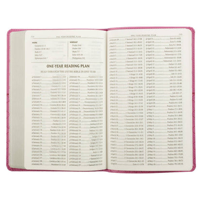 KJV Bible Gift Edition Faux Leather, Pink