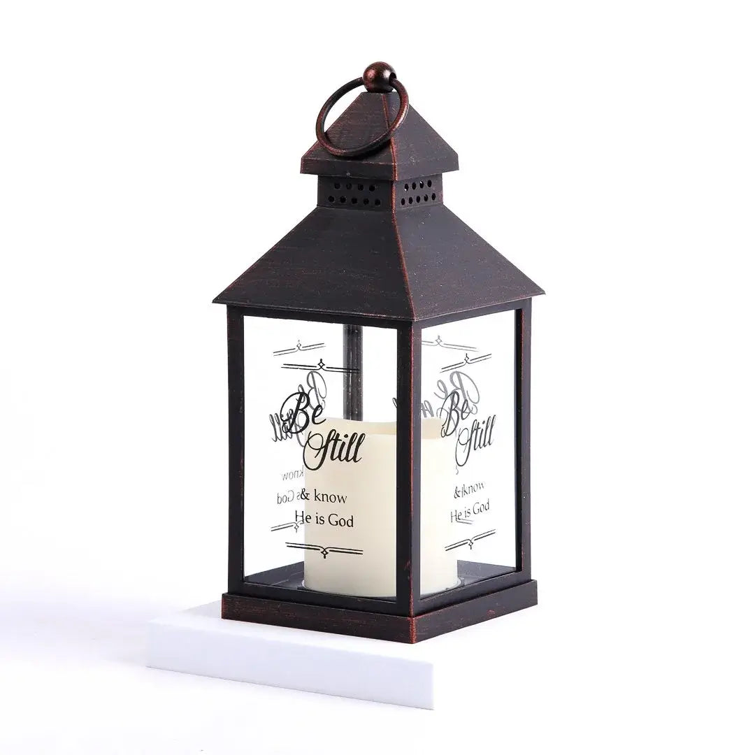 Lantern Led Candle - Brown - Be Still