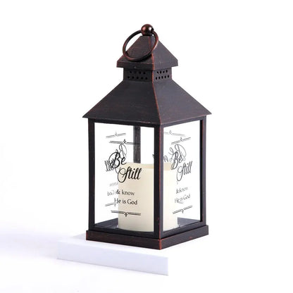 Lantern Led Candle - Brown - Be Still
