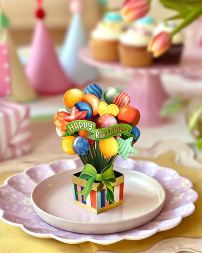 Mini Birthday Balloons Pop-up Card