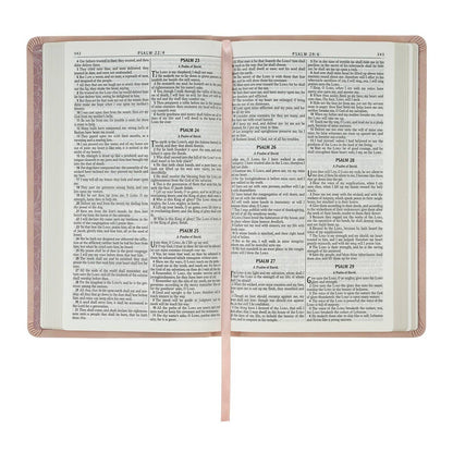 KJV Bible Gift Edition Faux Leather Blush Pink