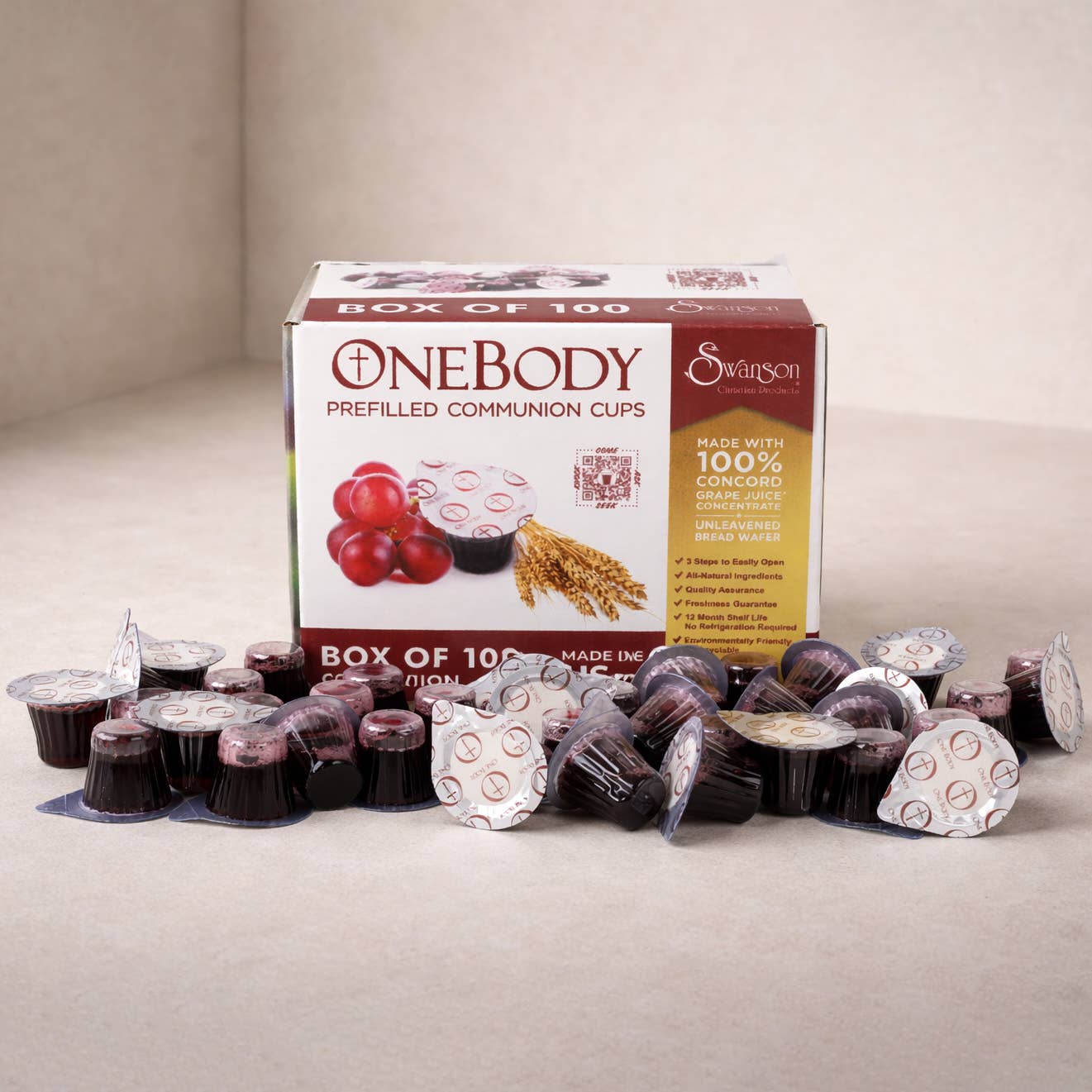 Communion Cups One Body Prefilled 100Ct